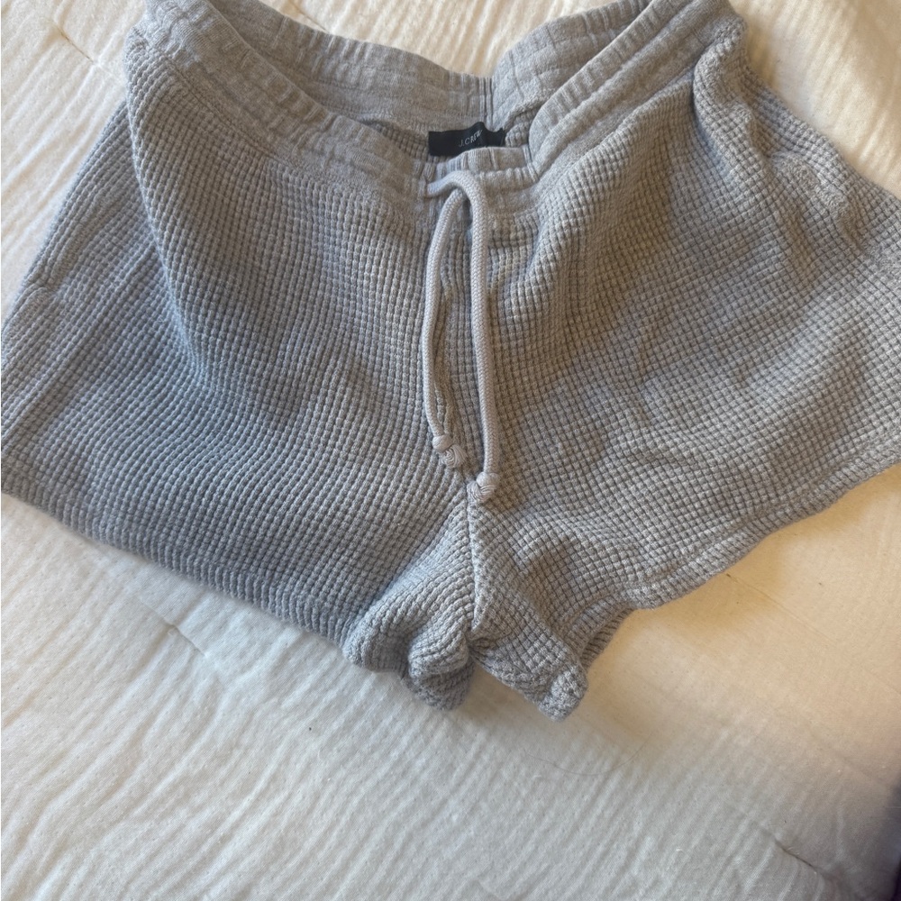 Cozy Gray Waffle Knit Shorts